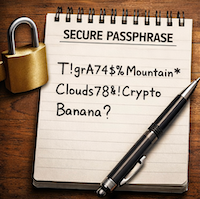 Hidden wallet passphrase security concept