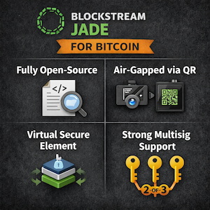 Blockstream Jade hardware wallet for bitcoin