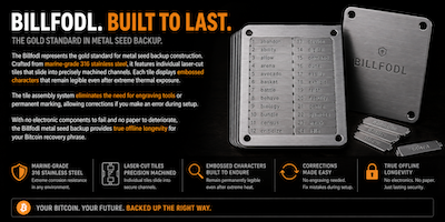 Billfodl back-up seed